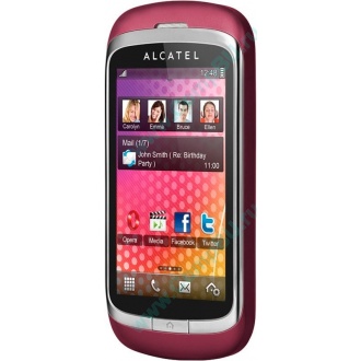 Красно-розовый телефон Alcatel One Touch 818 (Ростов-на-Дону)