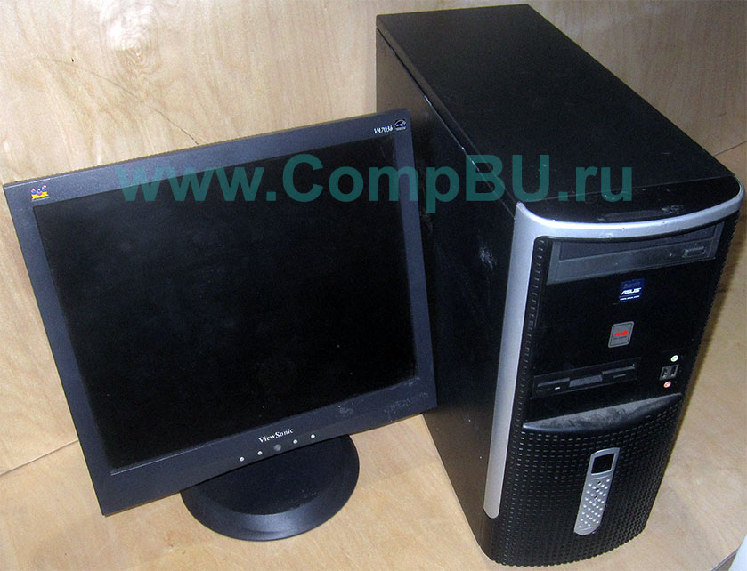 Комплект: одноядерный компьютер Intel Pentium-4 с 1Гб памяти и 17 дюймовый ЖК монитор (Ростов-на-Дону)